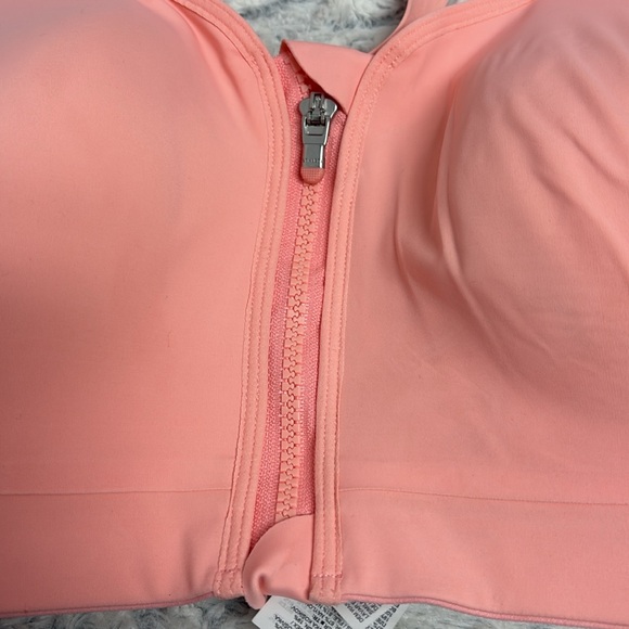 Athleta pink zippered front closure Racerback straps 32DD - Picture 6 of 6